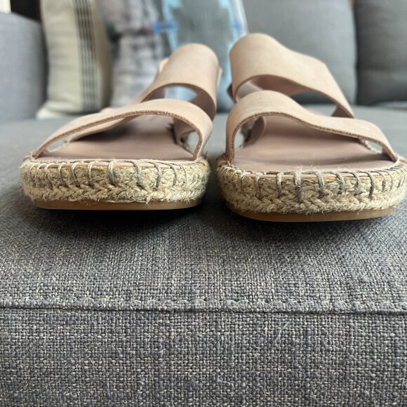 Cole Haan Cloudfeel Espadrille Platform Sandal in Pink Blush Nubuck Leather Sz 7 - Picture 6 of 8